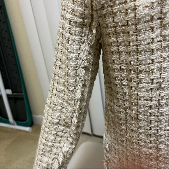 NWT Plaid Raw Edge Frayed Tweed Jacket - Picture 5 of 11